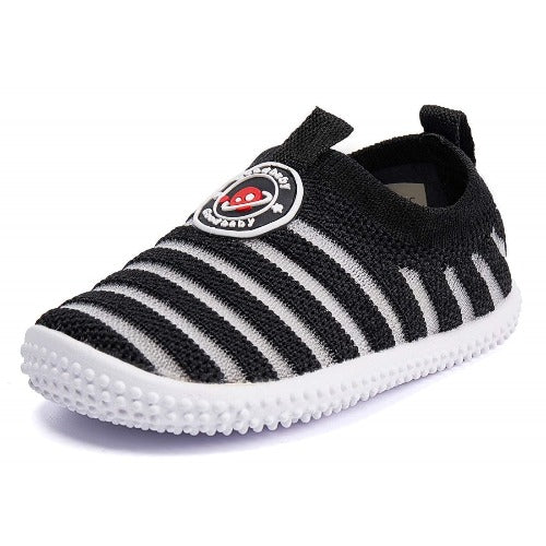 Good Baby Knitted Striped Non-slip Sneakers First Walker BMCiTYBM BMCiTYBM 6-12 Months Infant Black