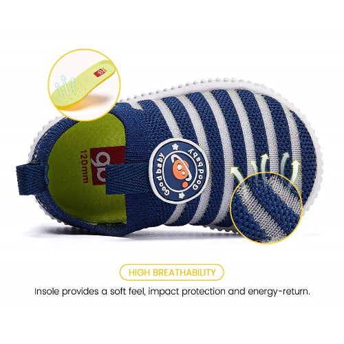 Good Baby Knitted Striped Non-slip Sneakers First Walker BMCiTYBM BMCiTYBM