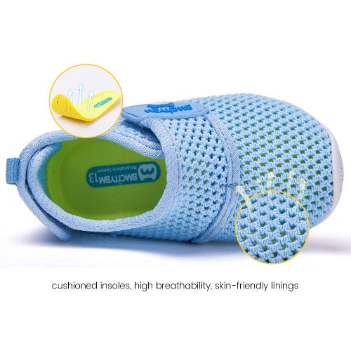 Solid Color Velcro Mesh Upper Breathable Non-slip Sneakers | BMCiTYBM