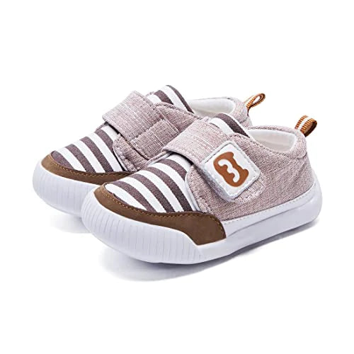White Stripes Soft Non-Slip Sneakers Lightweight First Walker BMCiTYBM