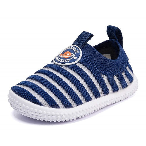 Good Baby Knitted Striped Non-slip Sneakers First Walker BMCiTYBM BMCiTYBM 6-12 Months Infant Navy 